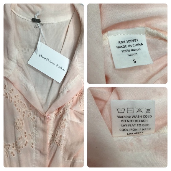 YFB | Levi Eyelet Jumpsuit in Sea Salt Oil Wash (Lt. Pink) Size Small - Picture 4 of 15